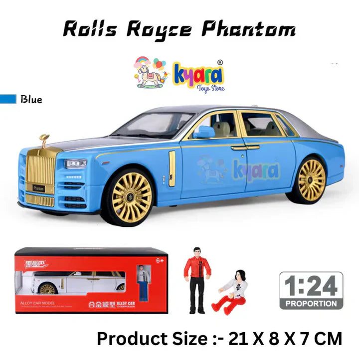 Rolls Royce Phantom White Scale - Diecast Metal Car - Scale 1:24