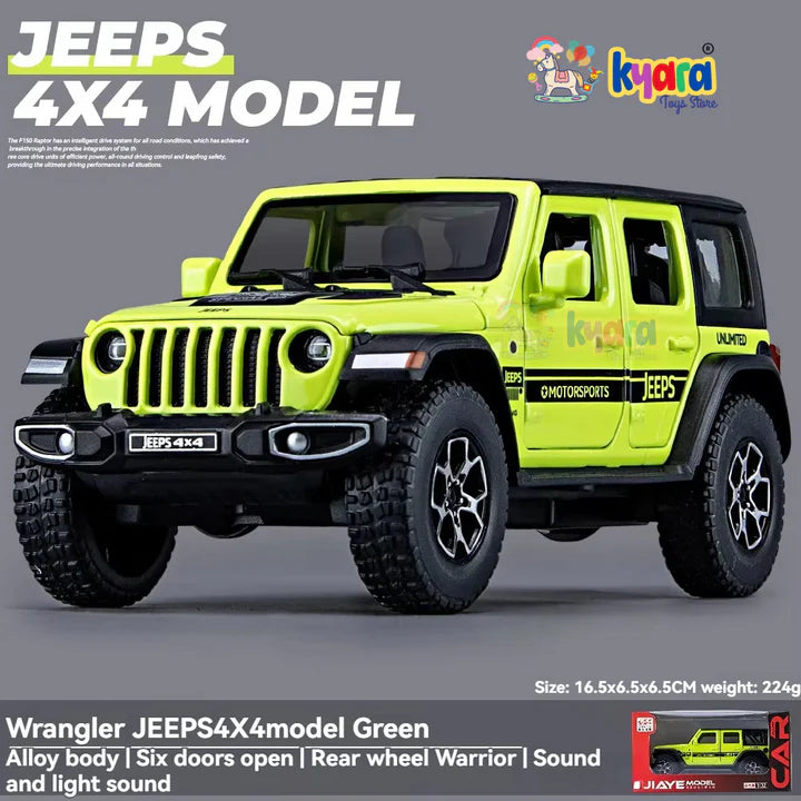 Wrangler Rubicon Thar Jeep Scale Model Metal Car- All Model