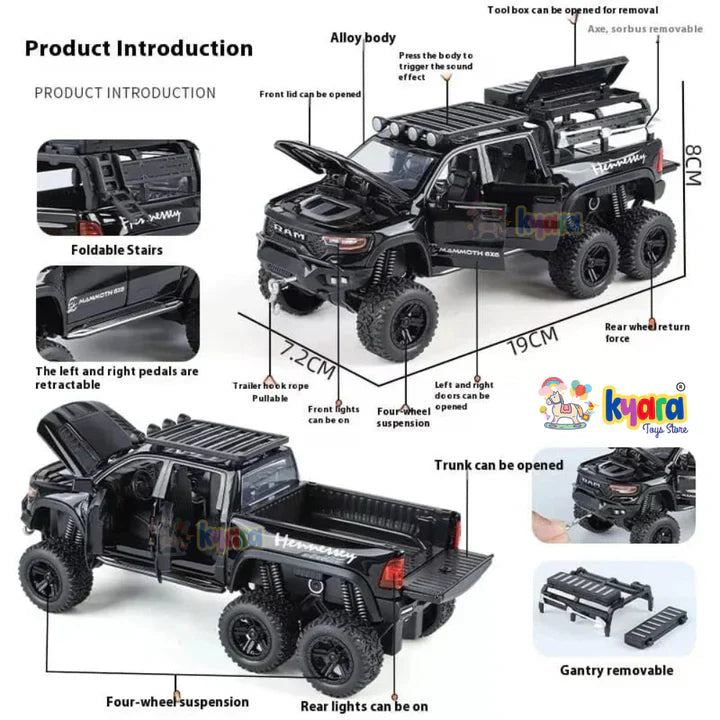 RAM PICKUP TRUCK RV - Diecast Metal Car - Scale 1:32