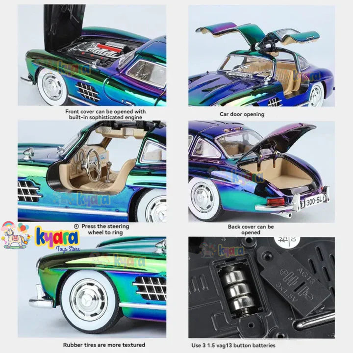 Mercedes-benz 300sl - Diecast Metal Car - Scale 1:24
