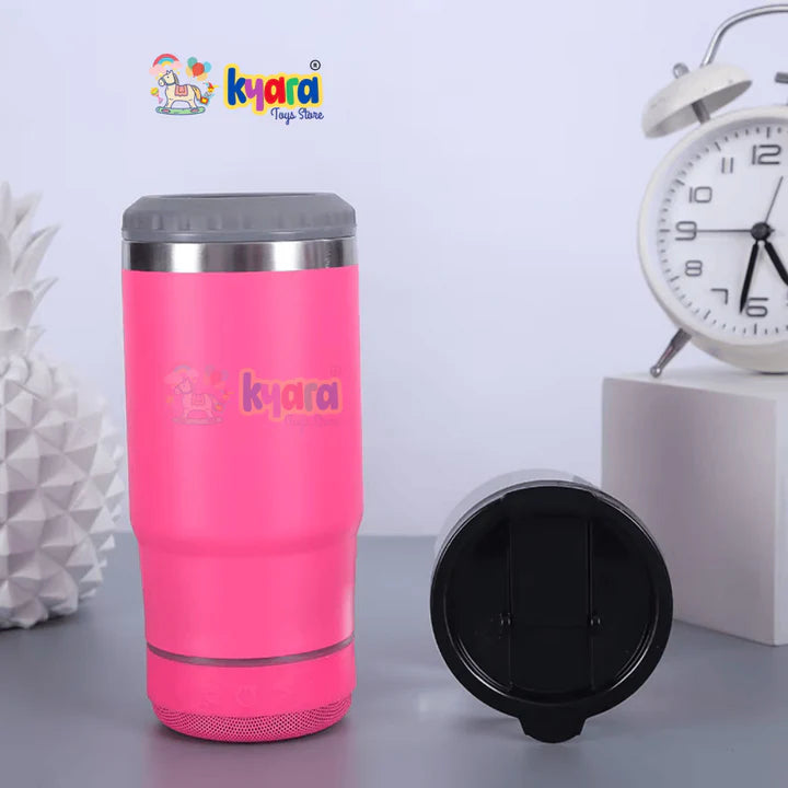 4 IN 1 14OZ STAINLESS STEEL VACUUM INSULATED DRINKING CUP BEER KEEP COLD MUG BLUETOOTH WIRELESS SPEAKER TUMBLER MUSIC COFFEE MUG