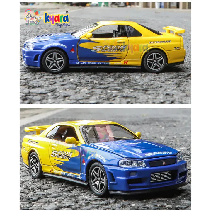 Nissan GTR R34 - Diecast Metal Car - Scale 1:32