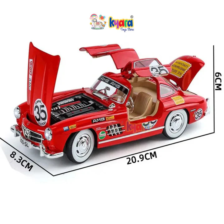 Mercedes Benz 300sl Vintage - Diecast Metal Car - Scale 1:24