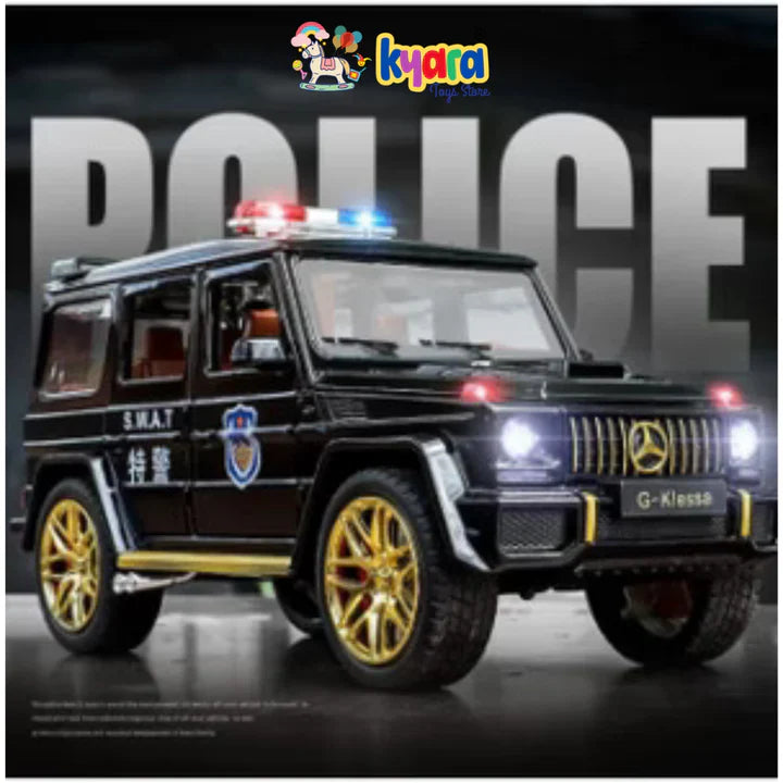 G Wagon Police Jeep - Diecast Metal Car - Scale 1:24/1:32