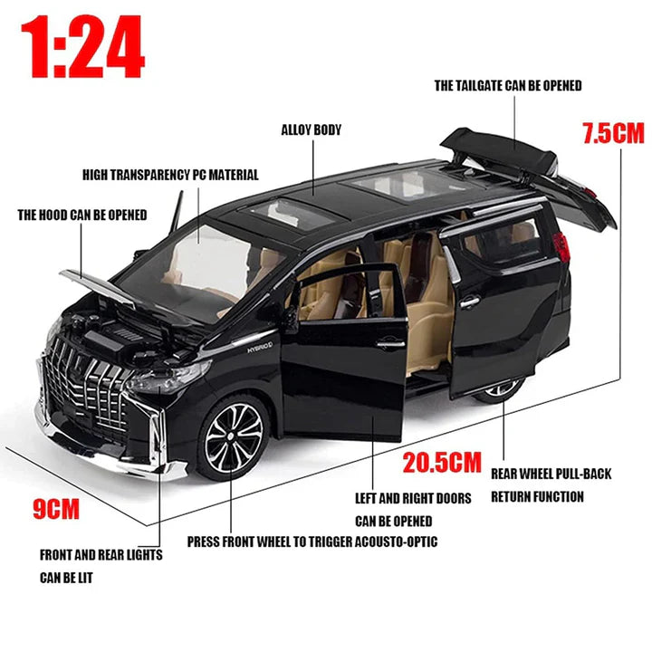 Toyota Alphard - Diecast Metal Car - Scale 1:32 / 1:24