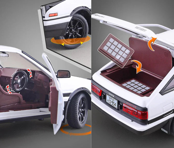Toyota AE86 - Diecast Metal Car - Scale 1:32