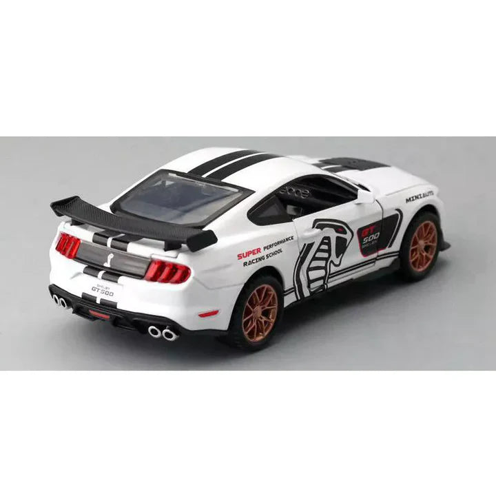 Mustang Gt500 Orange Scale Model - Diecast Metal Car - Scale 1:32