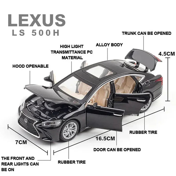 Lexus Ls500h - Diecast Metal Car - Scale 1:32