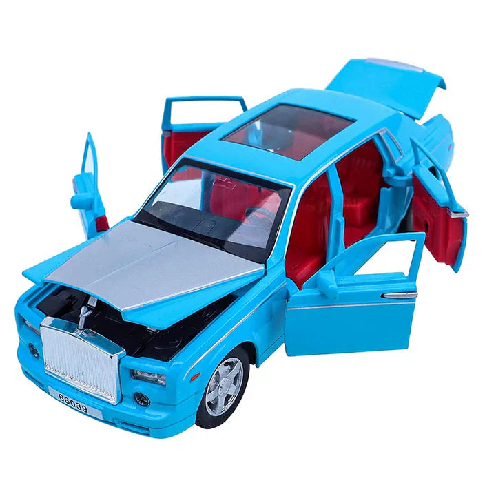 Rolls Royce Phantom Blue-Black - Diecast Metal Car - Scale 1:24