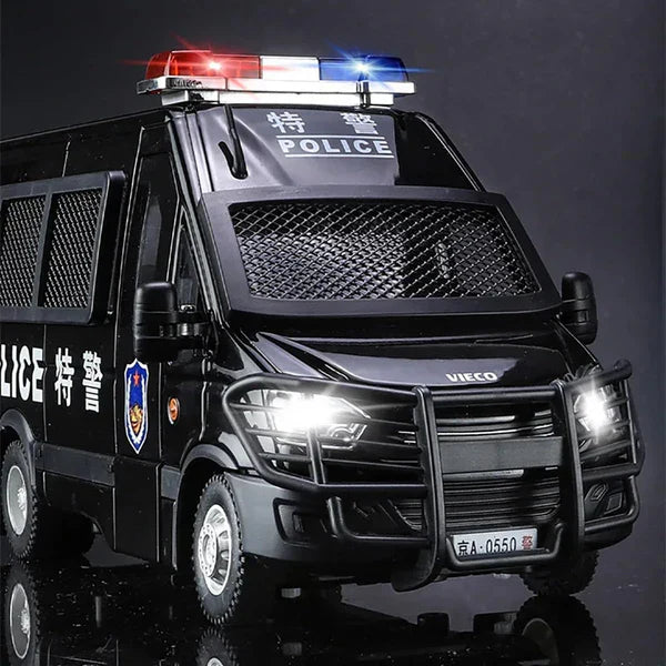 Police Van - Diecast Metal Car - Scale 1:24