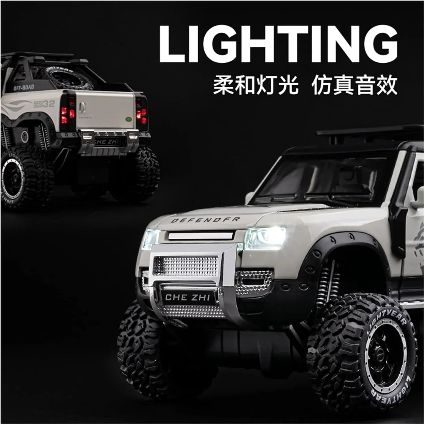 Land Rover Defender 6X6 - Diecast Metal Car - Scale 1:24