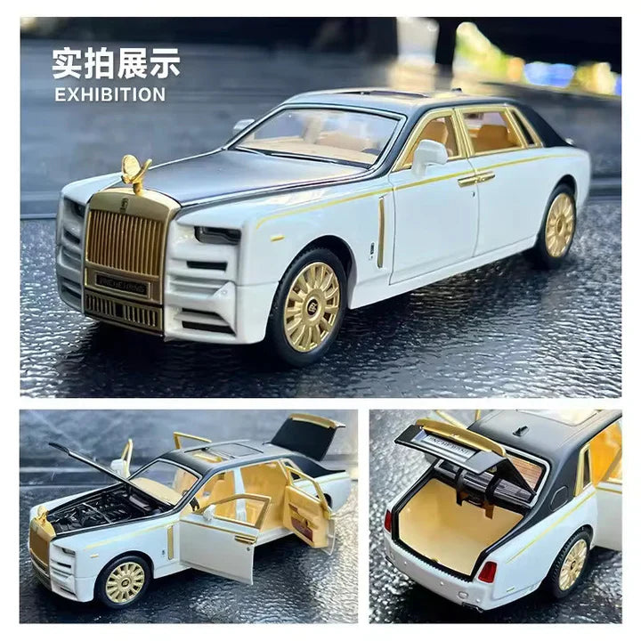 Rolls Royce Phantom Lux Gold - Diecast Metal Car - Scale 1:24