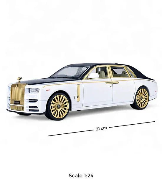 Rolls Royce Phantom Lux Gold - Diecast Metal Car - Scale 1:24