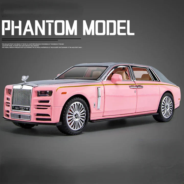 Rolls Royce Phantom Pink - Diecast Metal Car - Scale 1:24