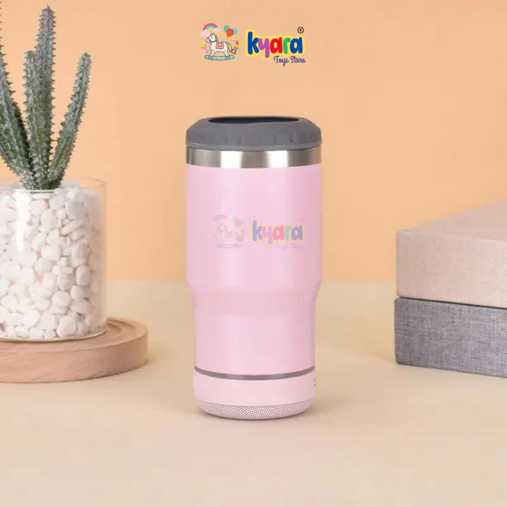 4 IN 1 14OZ STAINLESS STEEL VACUUM INSULATED DRINKING CUP BEER KEEP COLD MUG BLUETOOTH WIRELESS SPEAKER TUMBLER MUSIC COFFEE MUG