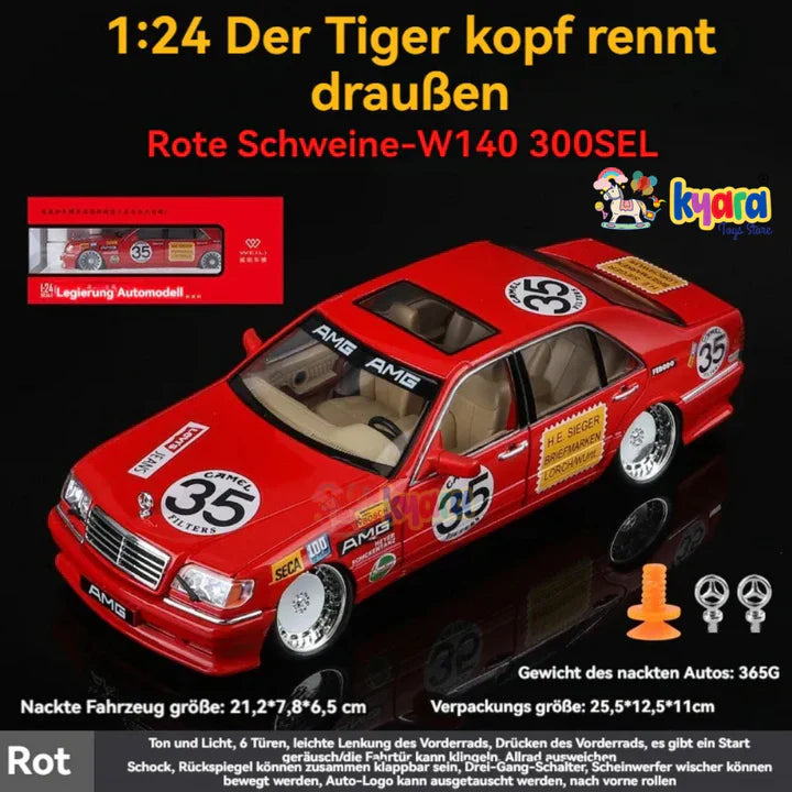 Mercedes Benz W140 300sel - Diecast Metal Car - Scale 1:24